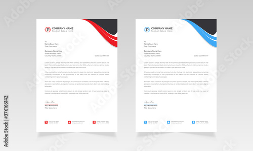 Professional corporate business letterhead temple 