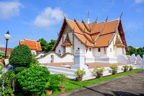 Wat Phumin Temple with blue sky background, Nan Province, Thailand.