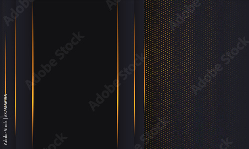 Abstract premium black background with glitter. Rectangle shape.