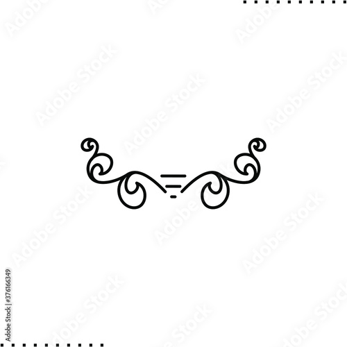 border design element vector icon in outline