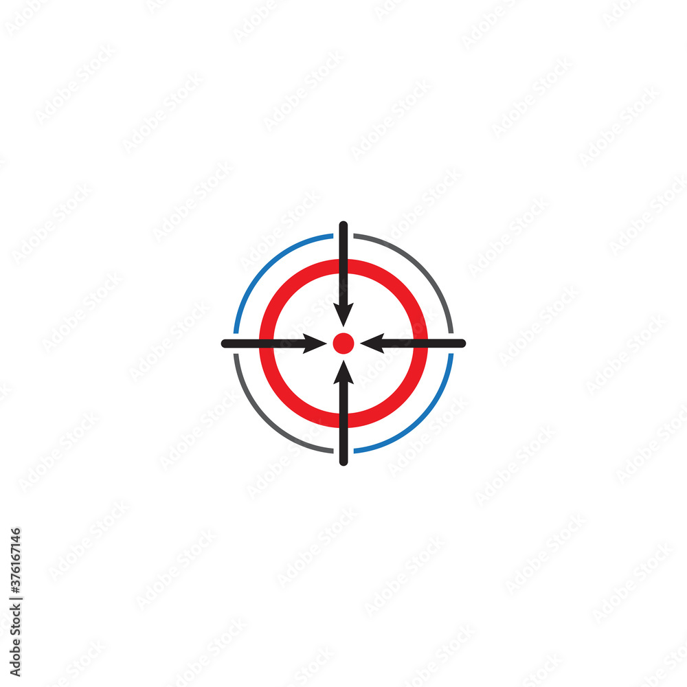 Target icon vector illustration design template Target icon vector illustration design template