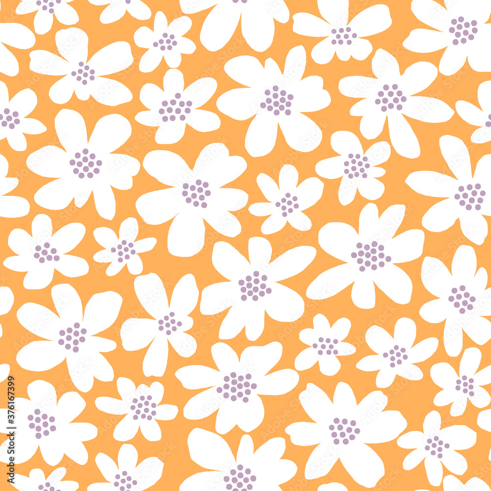 Seamless pattern material of an abstract flower, Seamless pattern material of an abstract flower,