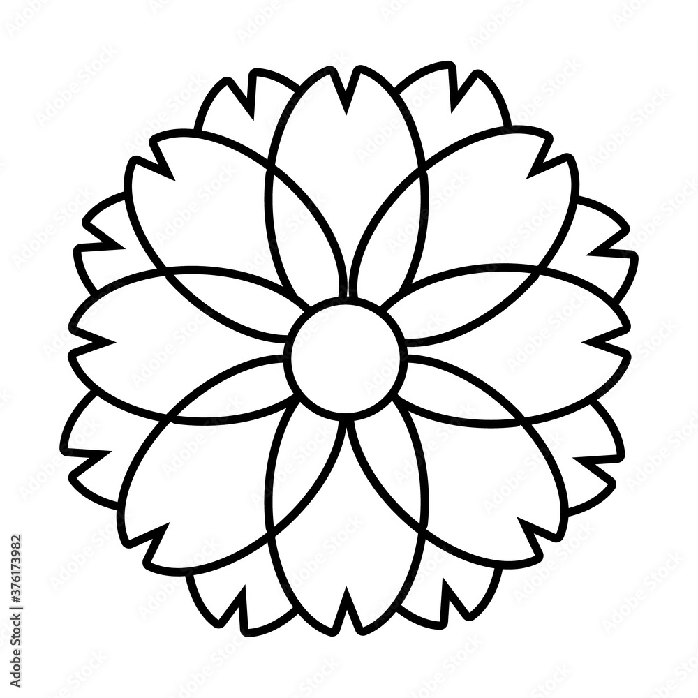 mid autumn decorative pink and yellow flower line style icon mid autumn decorative pink and yellow flower line style icon