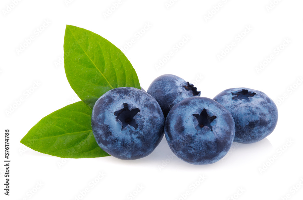 Obraz premium Blueberries isolated on white background