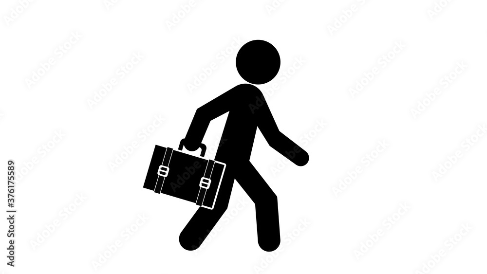 Information sign with a silhouette of a person. Information sign with a silhouette of a person.