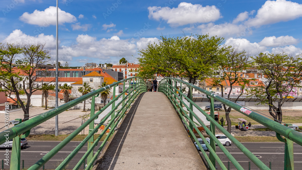 bridge over the highway in Lisbon bridge over the highway in Lisbon