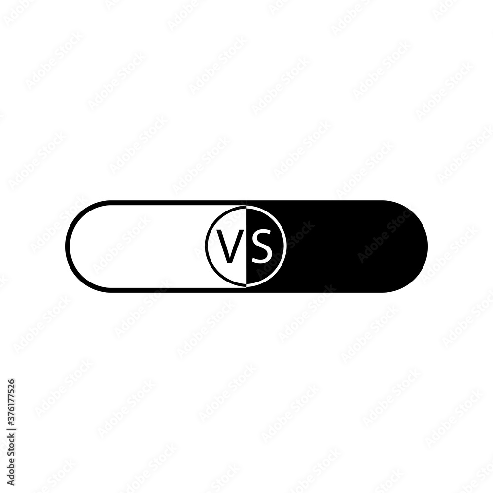 Icon black sign vs. Vector illustration eps 10 Icon black sign vs. Vector illustration eps 10