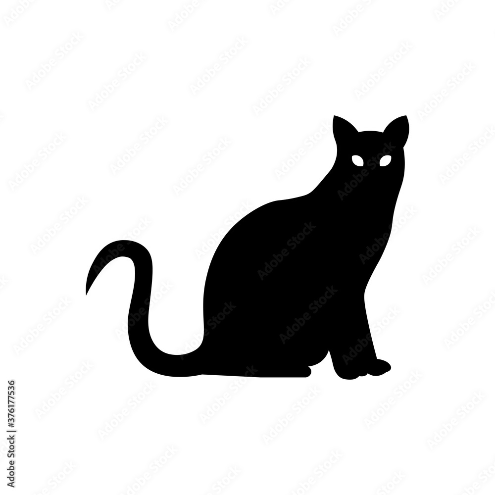 Cat black sign icon. Vector illustration eps 10 Cat black sign icon. Vector illustration eps 10