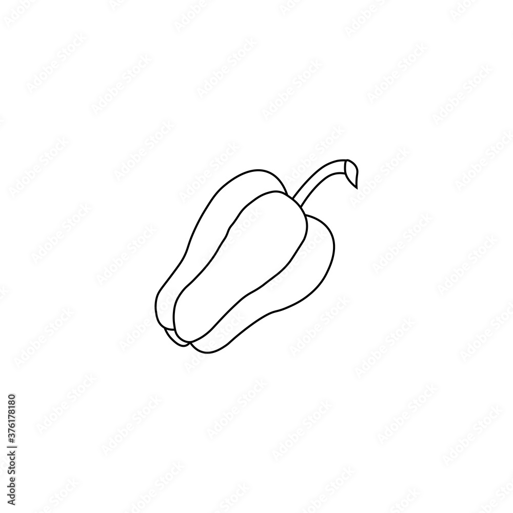 Pepper black sign icon. Vector illustration eps 10 Pepper black sign icon. Vector illustration eps 10