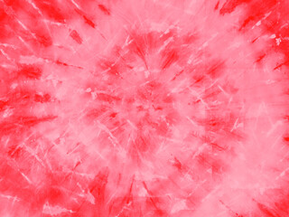 Red tie dye pattern. Spiral tie-dye texture background.