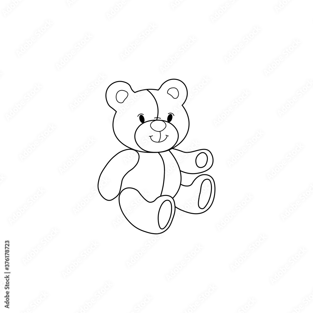 Black toy bear sign icon. Vector illustration eps 10 Black toy bear sign icon. Vector illustration eps 10