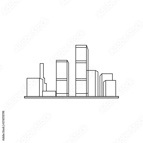 City black sign icon. Vector illustration eps 10