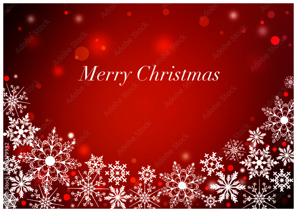 クリスマス飾り_レッド背景 クリスマス飾り_レッド背景