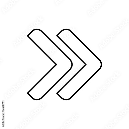 Double right arrow icon | vector icon