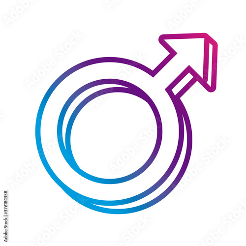 male gender symbol of sexual orientation multy style icon