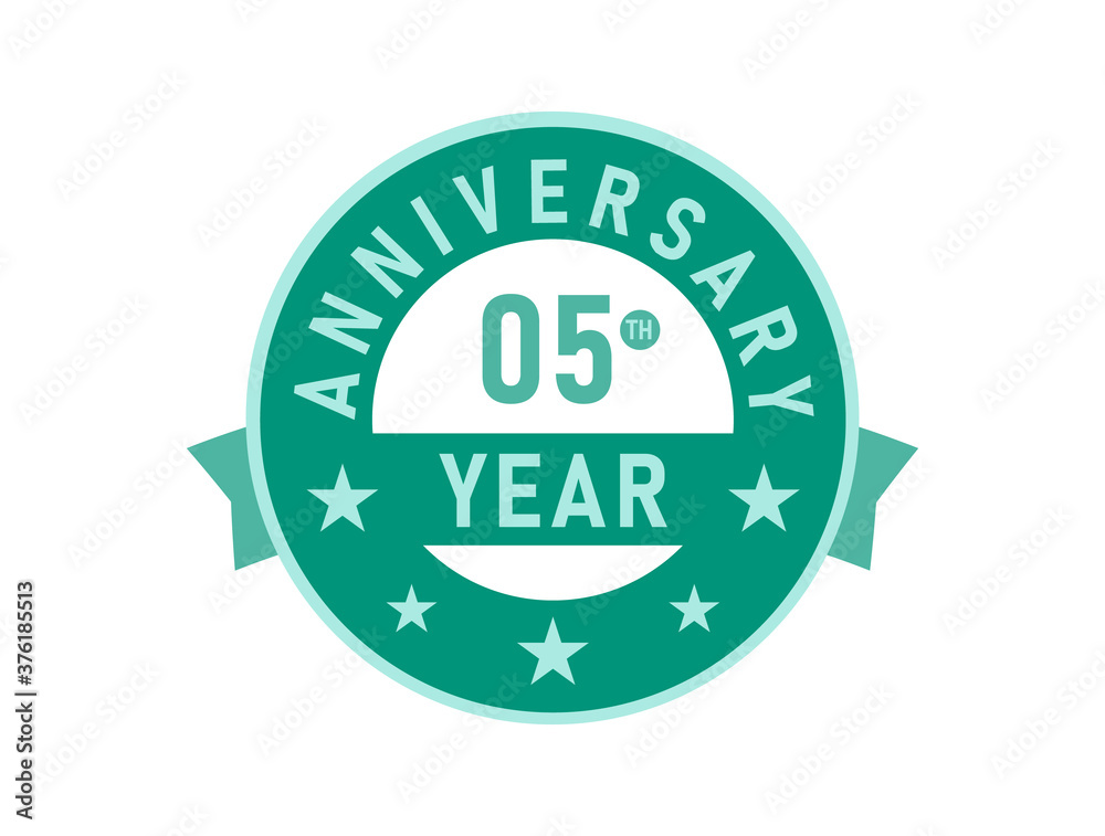 05 years anniversary Modern Badges 05 years anniversary Modern Badges