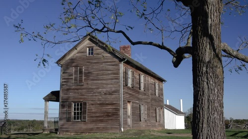Old farmhouse on a battlefield in Virginia