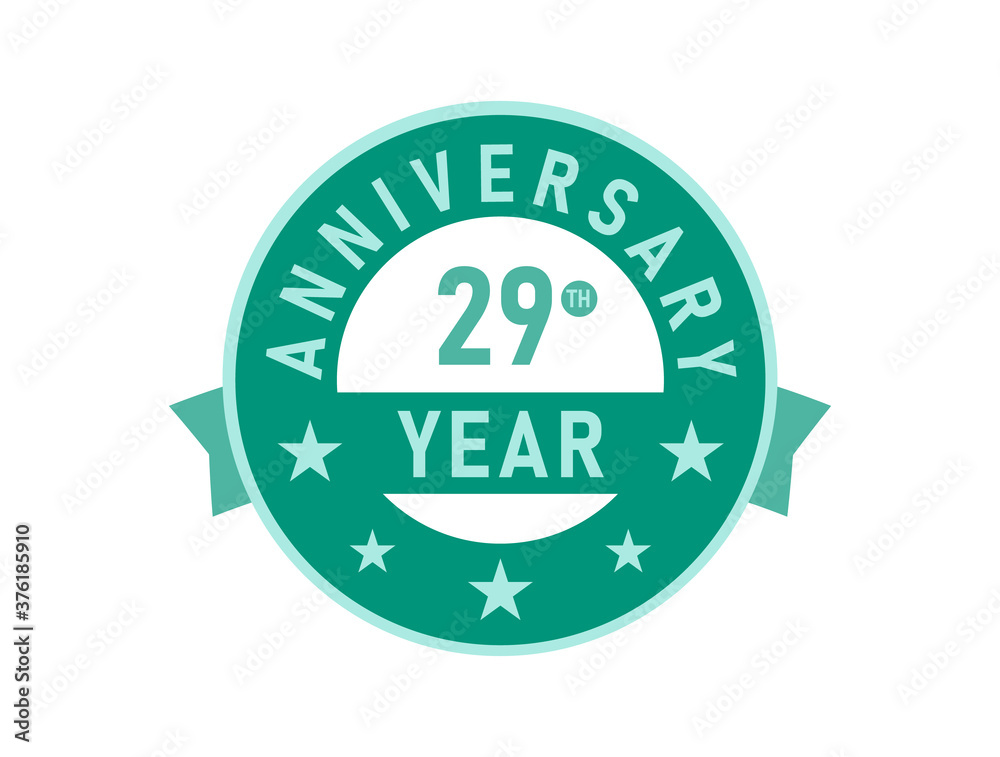 Obraz premium 29 years anniversary Modern Badges 