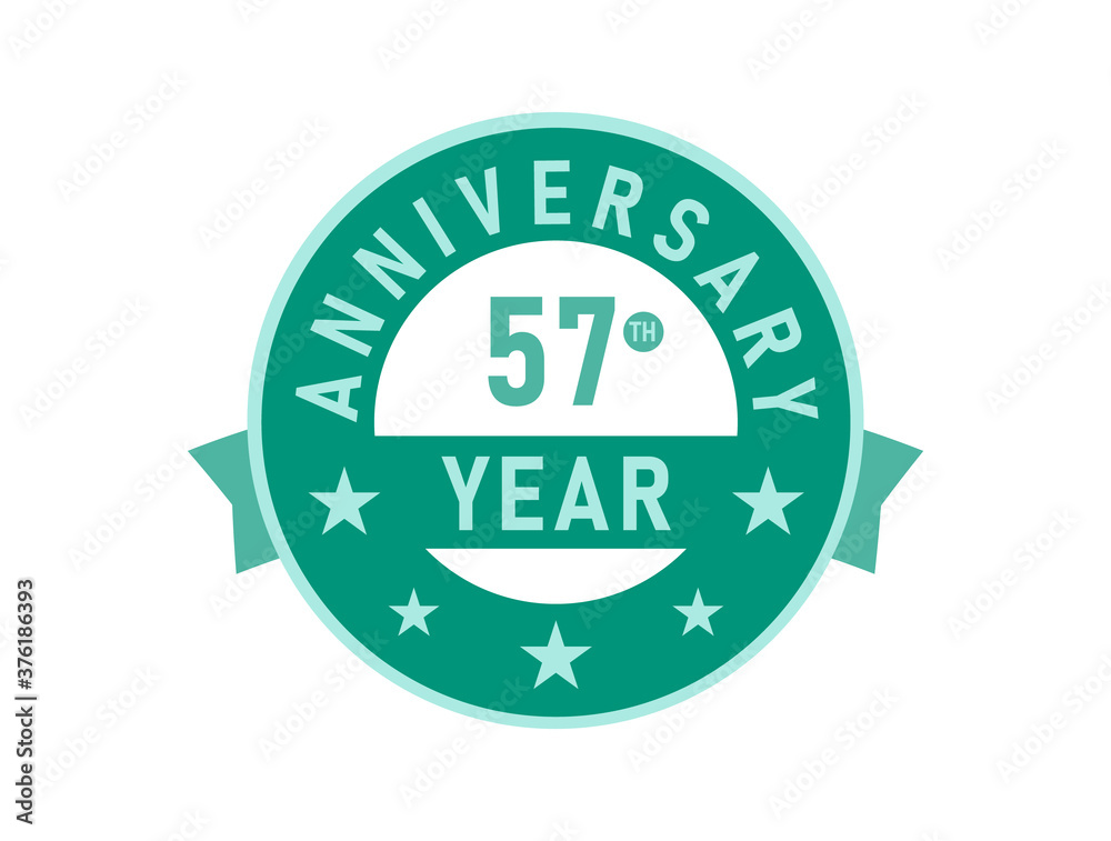 57 years anniversary Modern Badges 57 years anniversary Modern Badges