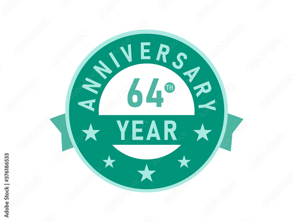 64 years anniversary Modern Badges 64 years anniversary Modern Badges