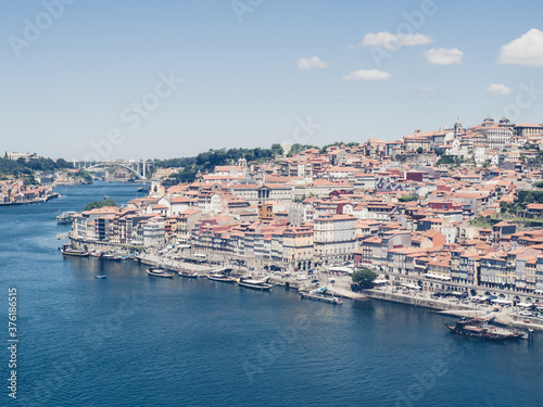 Panoramic view of Old Porto city, Portugal © Pabkov