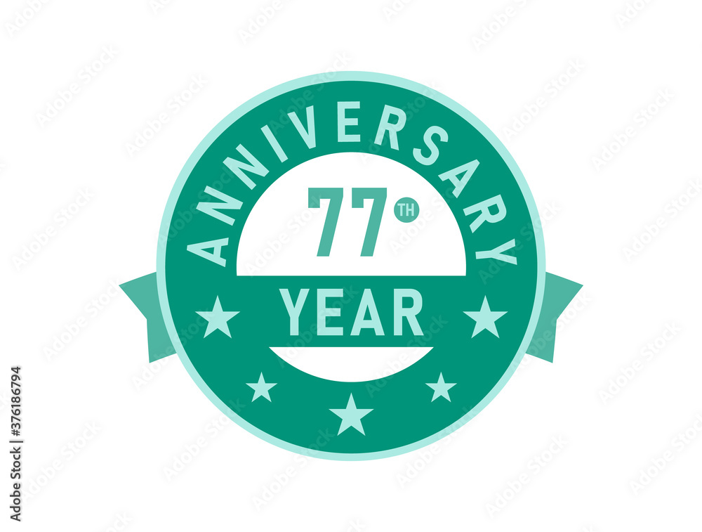 77 years anniversary Modern Badges 77 years anniversary Modern Badges