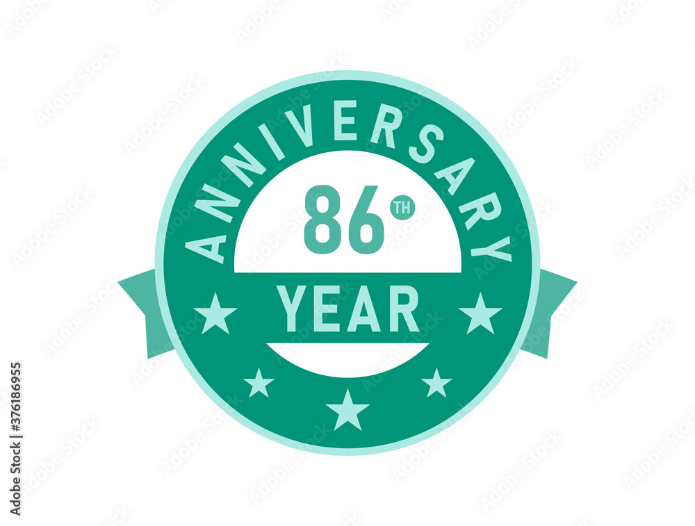 86 years anniversary Modern Badges 86 years anniversary Modern Badges