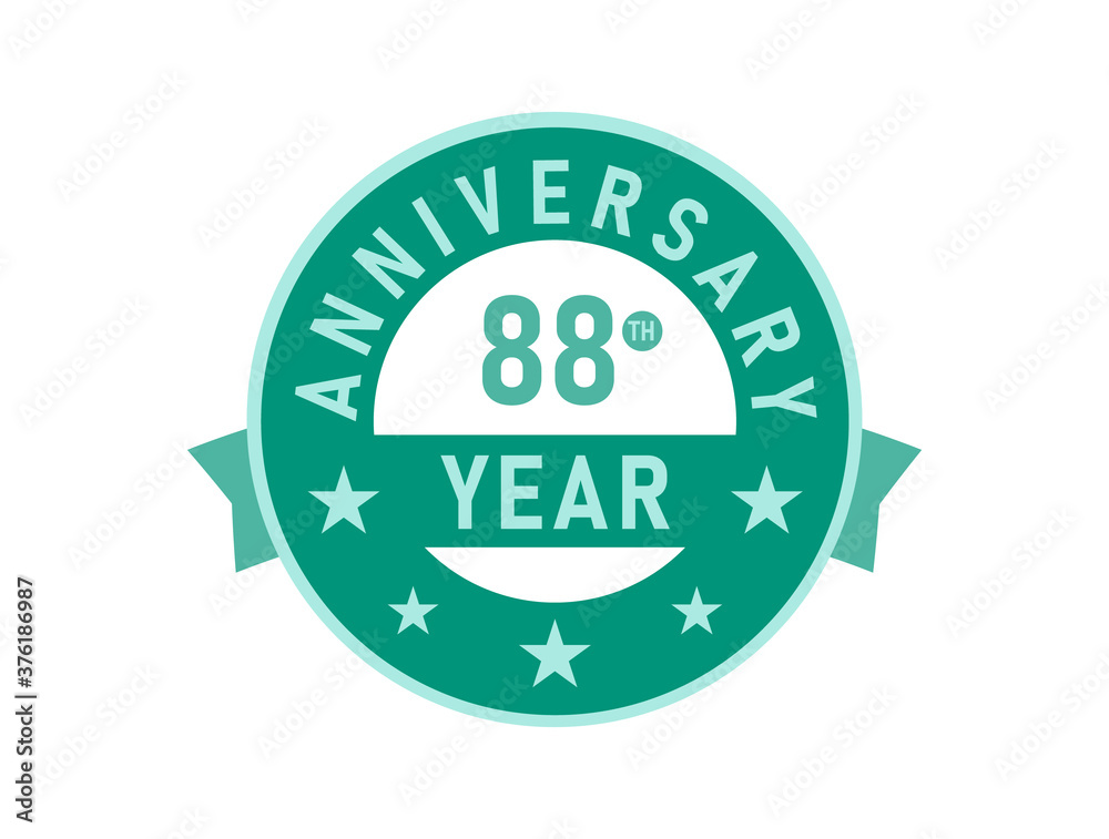 88 years anniversary Modern Badges 88 years anniversary Modern Badges
