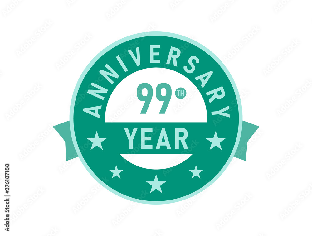 Obraz premium 99 years anniversary Modern Badges 