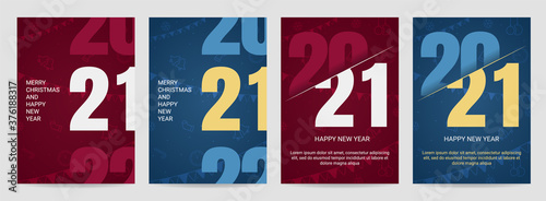 Cover for 2021 with wishes. Design for business promotion, banner or print.Trendy vector illustration for web and print. All ojbjects are isolated.