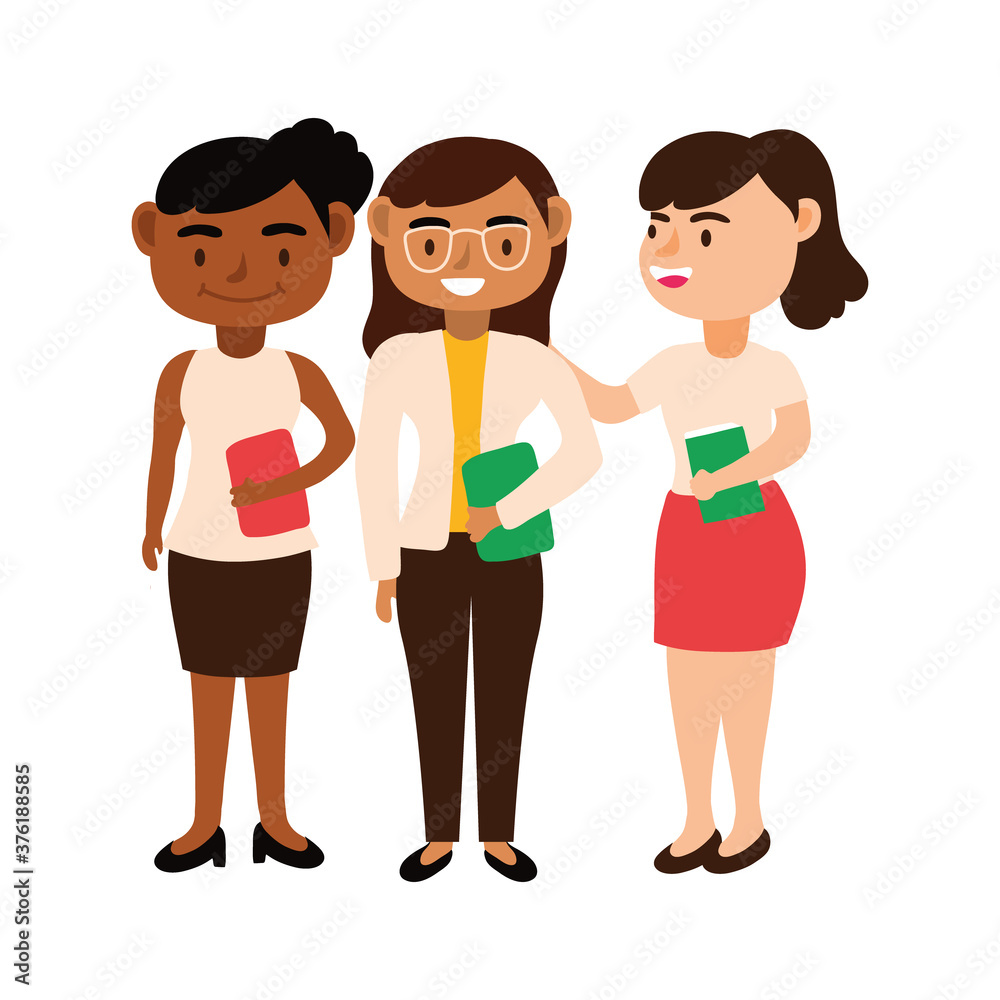 interracial teachers female workers avatars characters interracial teachers female workers avatars characters