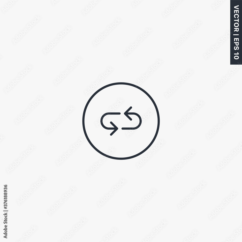 Repeat, reload, linear style sign for mobile concept and web design Repeat, reload, linear style sign for mobile concept and web design