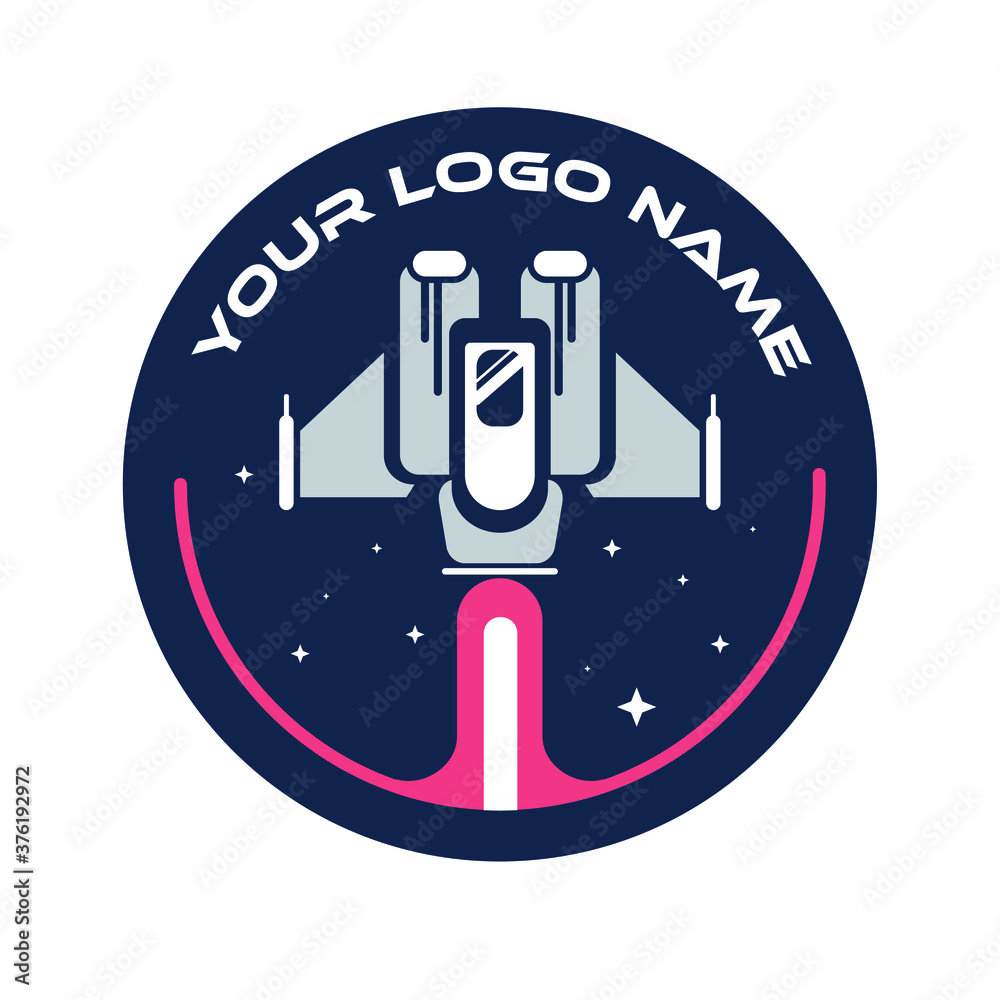 spaceship logo template, airplane logo icon spaceship logo template, airplane logo icon