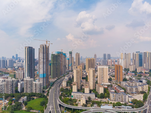 Summer city skyline scenery of Wuhan, Hubei, China © Hao
