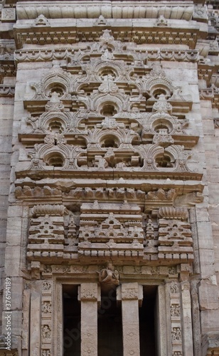 Exterior of walls of Teli ka Mandir