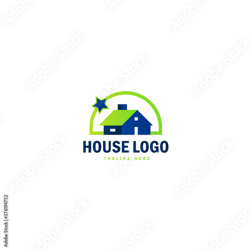 House review logo icon design concept
