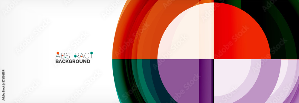 Round shapes, triangles and circles. Modern abstract background Round shapes, triangles and circles. Modern abstract background