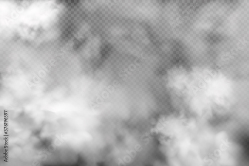 White vector cloudiness ,fog or smoke on dark checkered background.