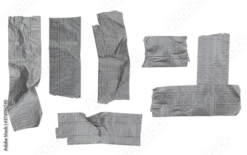 Collection of adhesive tapes isolated on white background