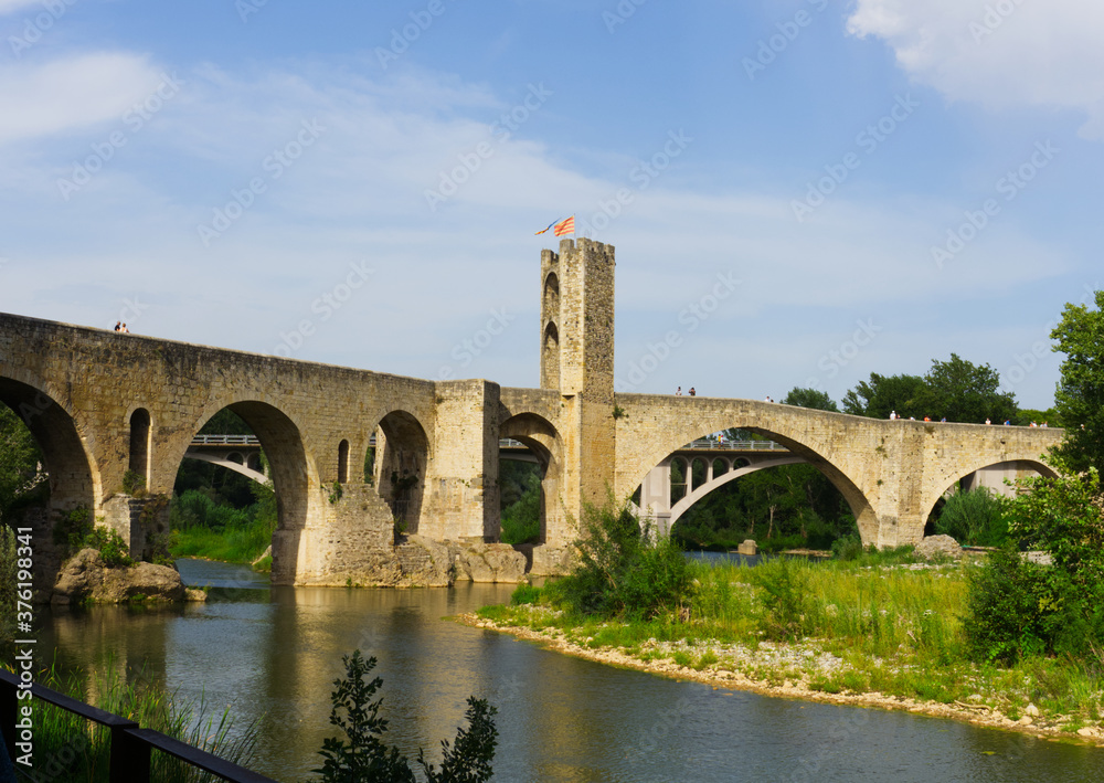 old bridge of Besalu in Girona