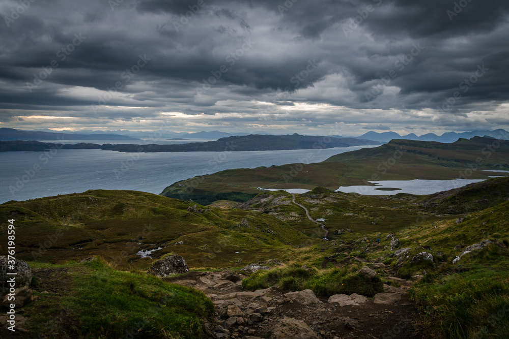 Natural landscape in the Old Man of Storr, Isle of Skye, Highland, Scotland