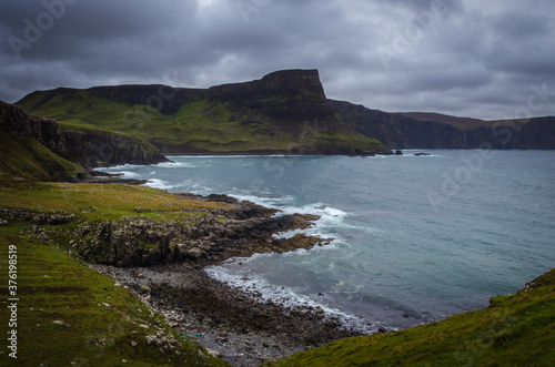 Neist Point coastline landscape with a stormy sky, Isle of Skye, Scotland © JMDuran Photography