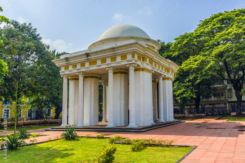 Brass memorial to great Goan freedom fighter (1891). Panjim. Panjim (Panaji) - capital of Indian state of Goa.