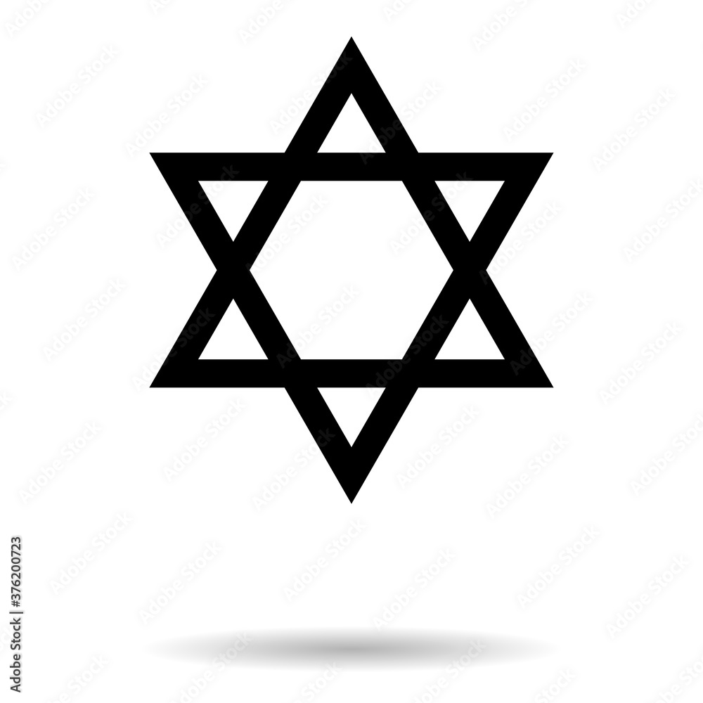 David star icon, israel symbol of religion judaism. Hexagram jerusalem symbol. Biblical flat seal David star icon, israel symbol of religion judaism. Hexagram jerusalem symbol. Biblical flat seal