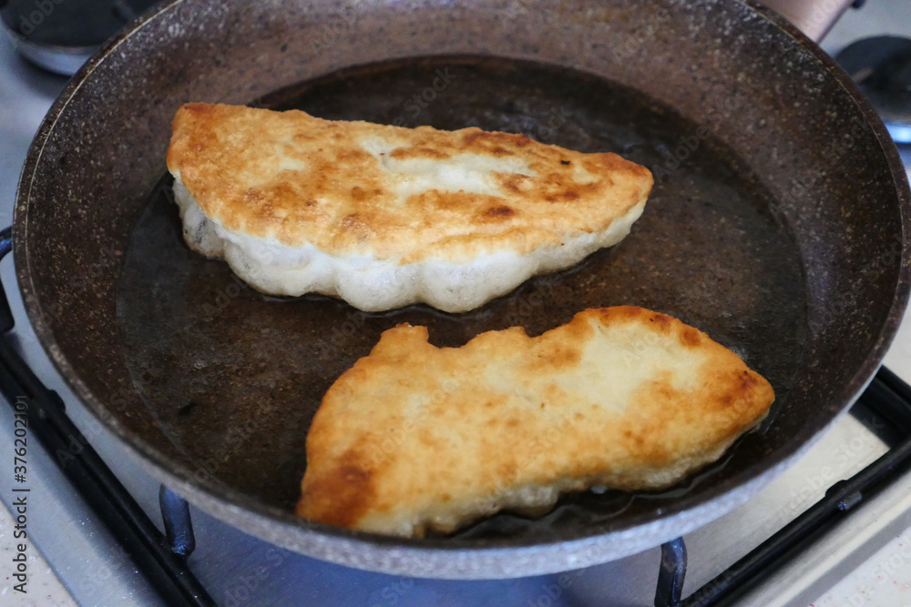 homemade dough fried in oil, fat bagel, homemade dough fried in oil, fat bagel,