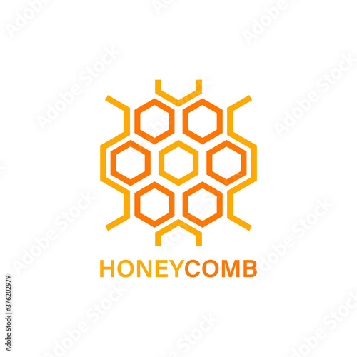 Bee honeycomb abstract logo.