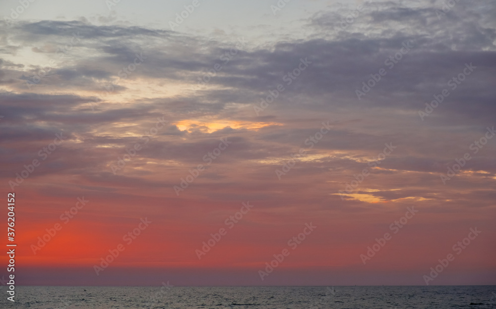 Textur Sonnenuntergang Himmel am Meer