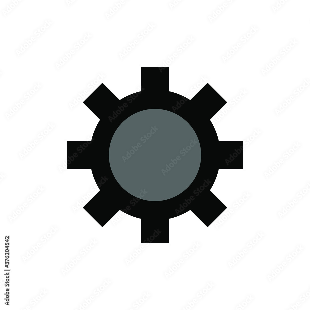 Settings Icon in trendy flat style vector illustration, settings gear icon. Settings symbol for your web site design, logo, app, UI.