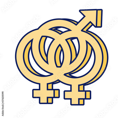 bisexual woman gender symbol of sexual orientation multy style icon