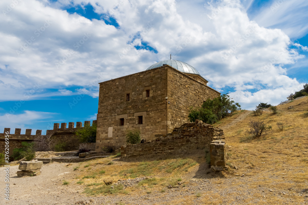 Ancient Genoese fortress (Genuezskaya Krepost) in Sudak, Crimea.